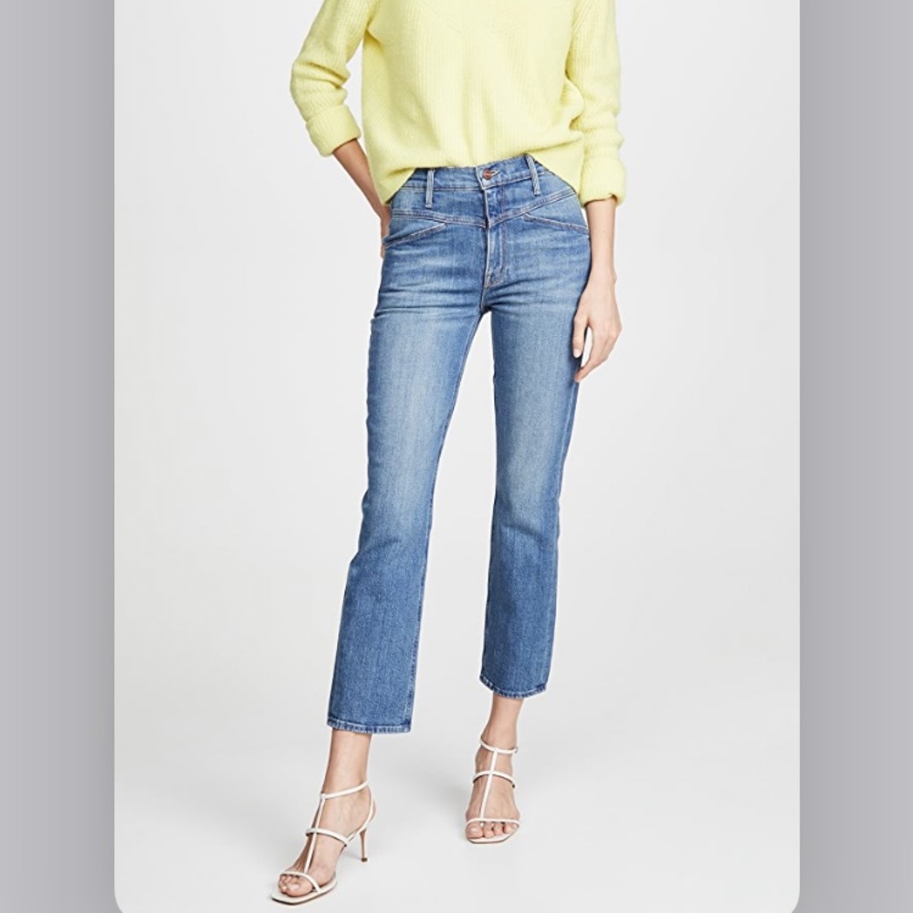 NEW MOTHER Dazzler Yoke Front Ankle Jeans, 28